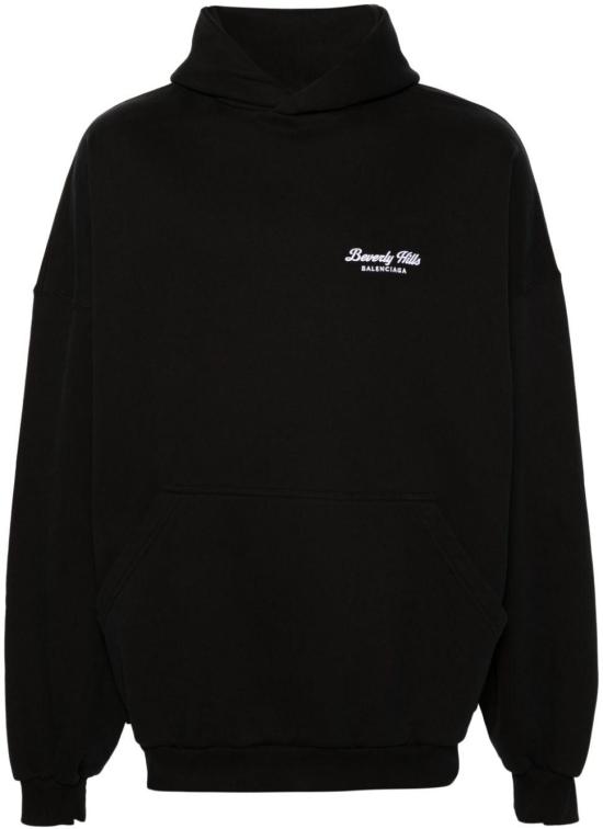  발렌시아가 비버리힐스 오버사이즈 후드 티셔츠 739024TQVS79034 BLACK