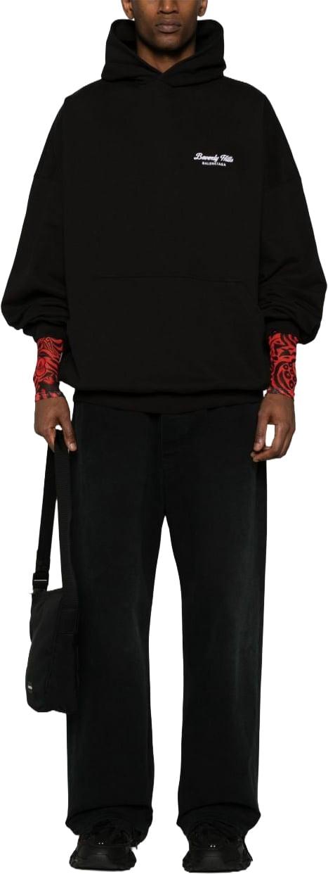  발렌시아가 비버리힐스 오버사이즈 후드 티셔츠 739024TQVS79034 BLACK - BALENCIAGA