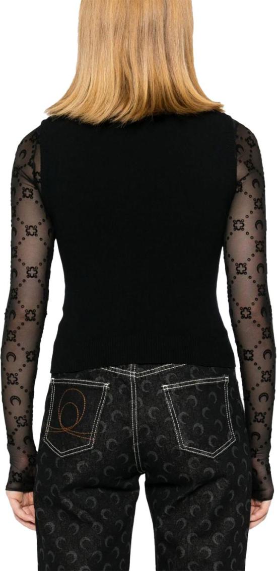 25SS 마린세르 민소매 티셔츠 WTK043ACKNI0511BK99 BLACK - MARINE SERRE