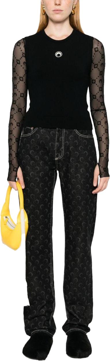 25SS 마린세르 민소매 티셔츠 WTK043ACKNI0511BK99 BLACK - MARINE SERRE