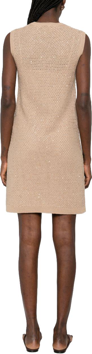 26SS 파비아나 필리피 시퀸 코튼 테이프 미니 드레스 ABD276F593M120VR3 BEIGE - FABIANA FILIPPI
