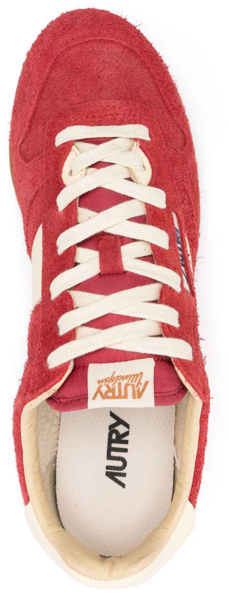 25SS 오트리 윈드스핀 스웨이드 레더 스니커즈 WSLMUB15 RED - AUTRY