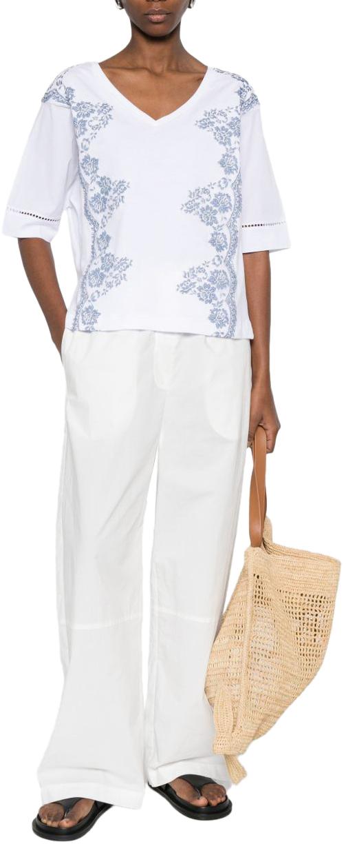 26SS 에르마노 피렌제 반팔 티셔츠 D48EL032EE4MFA39 WHITE - ERMANNO FIRENZE