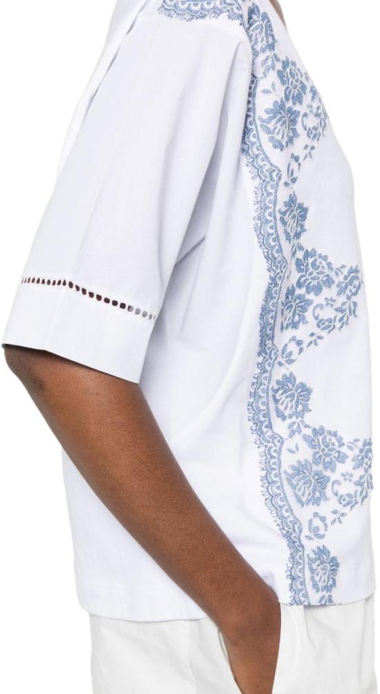 26SS 에르마노 피렌제 반팔 티셔츠 D48EL032EE4MFA39 WHITE - ERMANNO FIRENZE