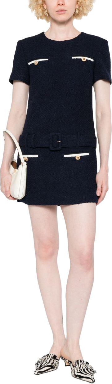 25FW 셀프 포트레이트 숏 원피스 PF25034SBLUE NAVY - SELF PORTRAIT