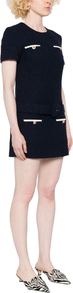 25FW 셀프 포트레이트 숏 원피스 PF25034SBLUE NAVY - SELF PORTRAIT