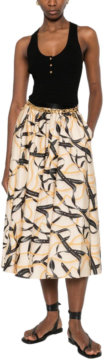 26SS 엘리자베타프랜치 미디 스커트 GO15161E2045 BEIGE - ELISABETTA FRANCHI