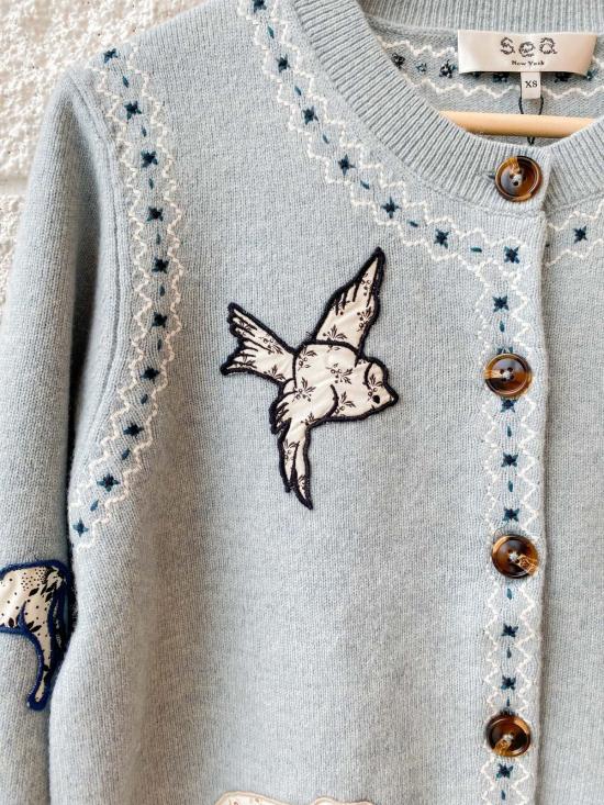 씨뉴욕 가디건 Sea Ny Winslow Craft Cardigan Blue - SEA NY