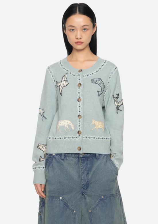  씨뉴욕 가디건 Sea Ny Winslow Craft Cardigan Blue - SEA NY
