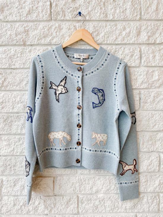  씨뉴욕 가디건 Sea Ny Winslow Craft Cardigan Blue