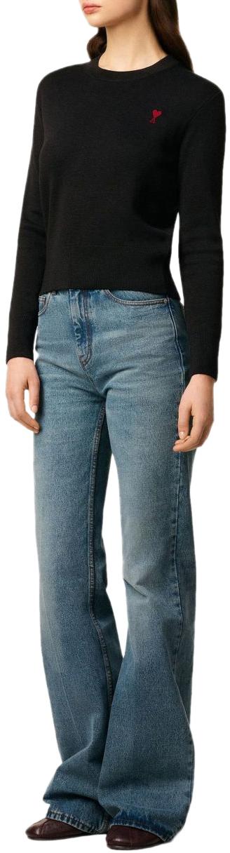 26SS 아미 ADC 자수 크루넥 스웨터 FKS826001009 BLACK - AMI