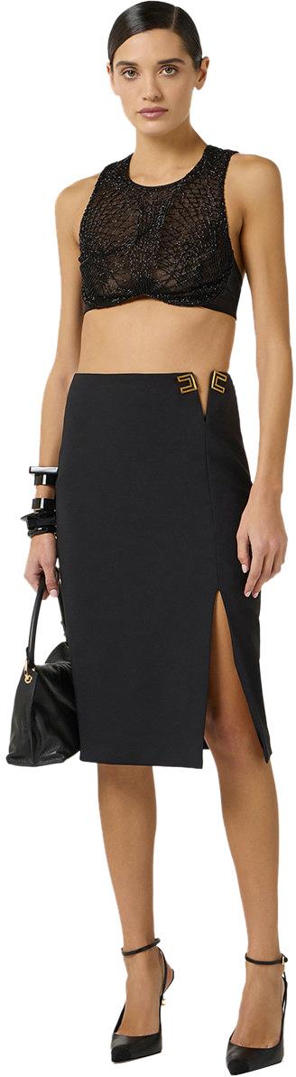 26SS 엘리자베타프랜치 미디 스커트 GO14761E2110 BLACK - ELISABETTA FRANCHI