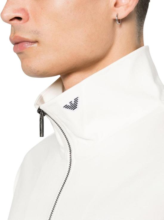 26SS 엠포리오 아르마니 집업 니트 EM004747AF17659U1053 WHITE - EMPORIO ARMANI