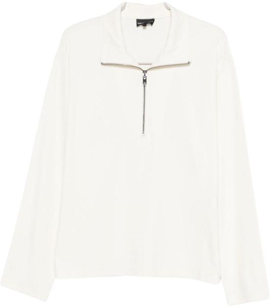 26SS 엠포리오 아르마니 집업 니트 EM004747AF17659U1053 WHITE
