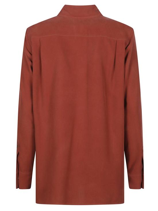 26SS 막스마라 시아마세 실크 셔츠 2611111151600 Burgundy - MAX MARA