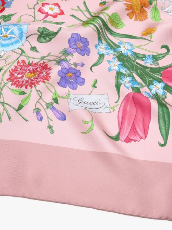 26FW 구찌 프린티드 실크 트윌 까레 823486 3G001 Pink - GUCCI
