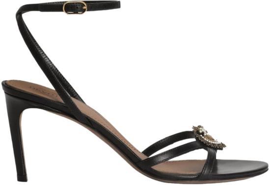 26SS 돌체앤가바나 디보션 카프스킨 샌들힐 CR1983AP41280999 BLACK