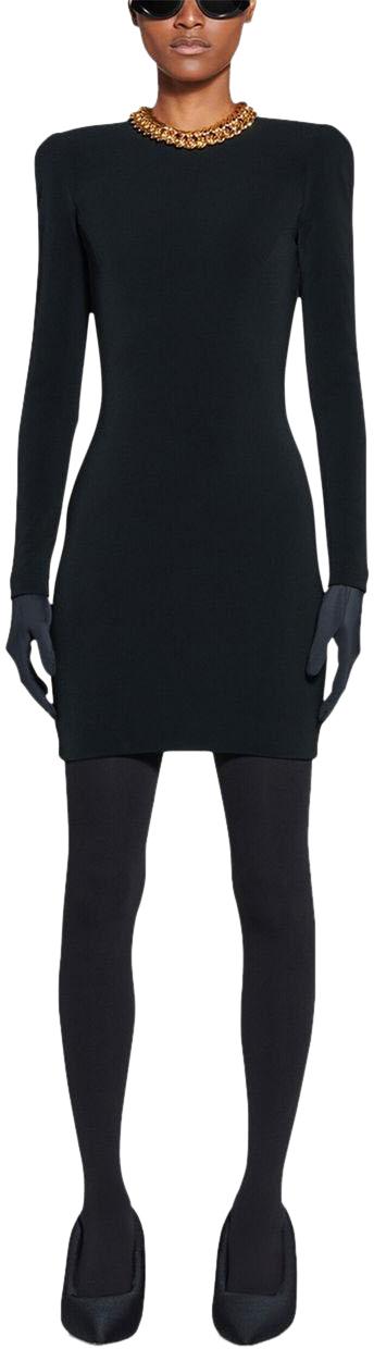  발렌시아가 숏 원피스 725079TMO701000 BLACK - BALENCIAGA