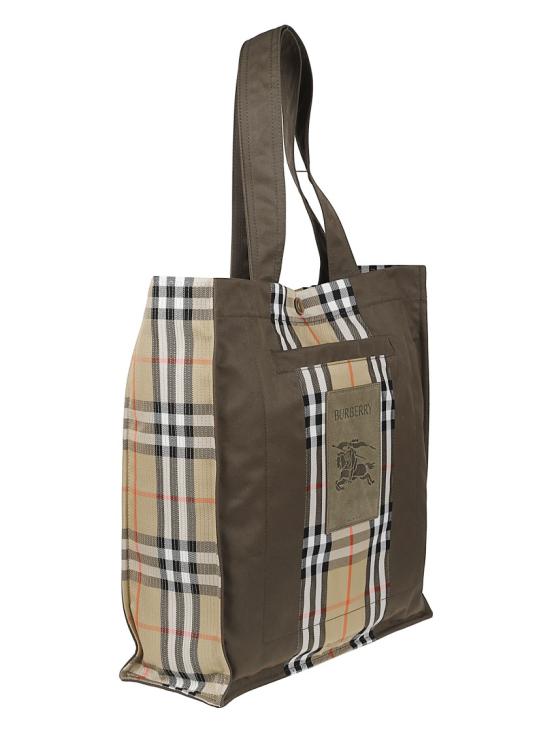 26SS 버버리 체크 트렌치 토트 8119072 A1336 Brown - BURBERRY
