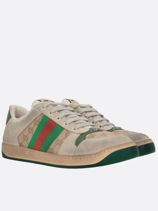 26FW 구찌 스크리너 GG 캔버스 디스트레스드 스니커즈 546551 9Y920 Neutrals - GUCCI
