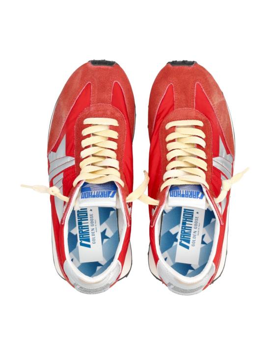 26FW 골든구스 나일론 어퍼 실버 스타 마라톤 스니커즈 GWF00683F00549240399 Red - GOLDEN GOOSE