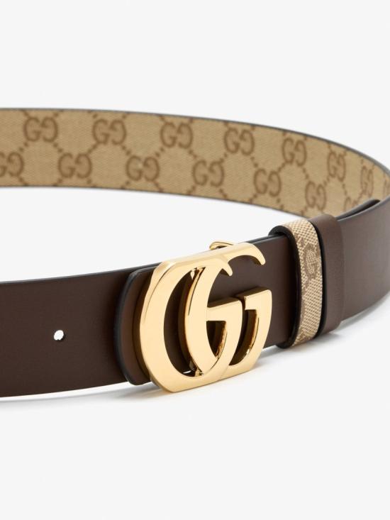 26FW 구찌 리버서블 컷 GG 마몽 벨트 리버서블 컷 GG 마몽 벨트 874723 AAGRK Brown - GUCCI