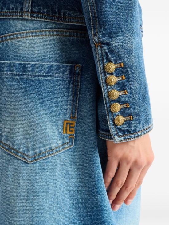 26FW 발망 수트 자켓 HF1SG221DG08 6EX Blue - BALMAIN