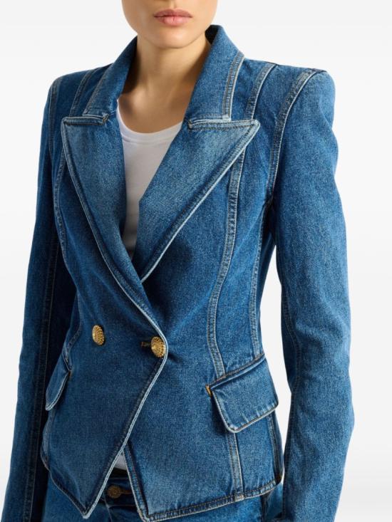 26FW 발망 수트 자켓 HF1SG221DG08 6EX Blue - BALMAIN