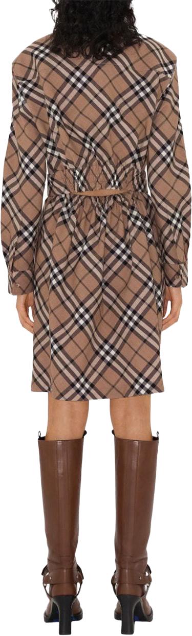  버버리 체크 울 블렌드 셔츠 드레스 8095080C1202 BEIGE - BURBERRY