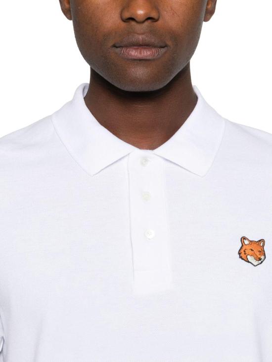 26SS 메종키츠네 폭스 헤드 레귤러 폴로 티셔츠 PM00209KP0002P100 WHITE - MAISON KITSUNE
