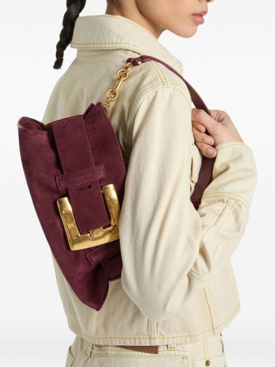 26FW 발망 숄더백 HN1AE994LSDD 3GN Burgundy - BALMAIN