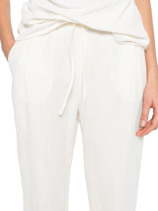 26SS 파비아나 필리피 플루이드 린넨 비스코스 트라우저 PAD276F366M1500145 WHITE - FABIANA FILIPPI