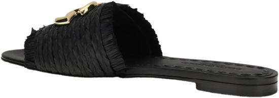 26SS 돌체앤가바나 라피아 브레이드 슬리퍼 CQ0646AN2178B956 BLACK - DOLCE & GABBANA