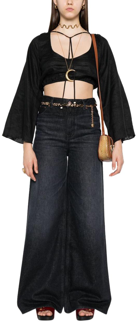 25FW 끌로에 데님 팬츠 CH25ADP02156075 BLACK - CHLOE