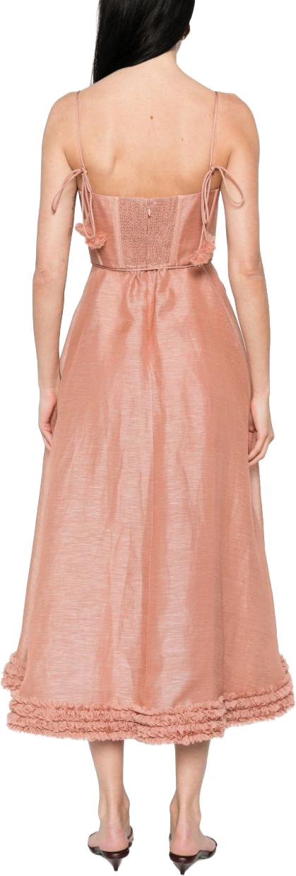 26SS 짐머만 미디 원피스 7568DS261PEO PINK - ZIMMERMANN