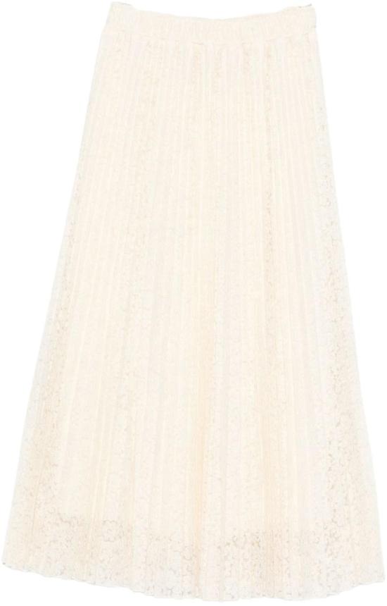 26SS 에르마노 설비노 롱 스커트 D482O374EWF20304 WHITE