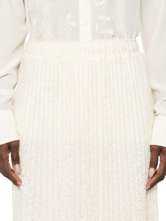 26SS 에르마노 설비노 롱 스커트 D482O374EWF20304 WHITE - ERMANNO SCERVINO