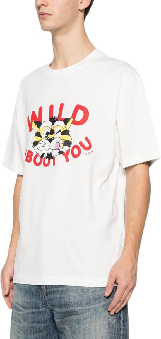 26SS 겐조 Wild Tiger 티셔츠 FG55TS2064SG02 WHITE - KENZO