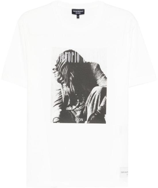 26SS 엠포리오 아르마니 반팔 티셔츠 EM004751AF23082F0043 WHITE