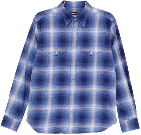 26SS 톰포드 긴팔 셔츠 HDS001FMC305UUC BLUE
