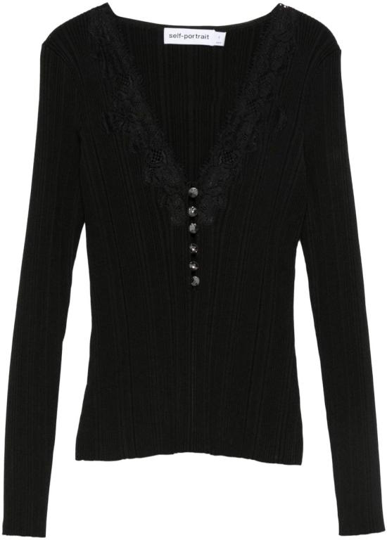 25FW 셀프 포트레이트 스웨터 AW25042TBLACK