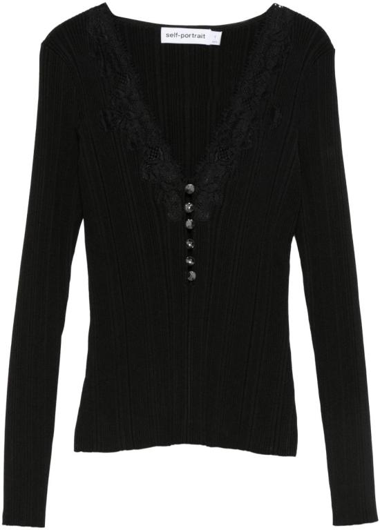 25FW 셀프 포트레이트 스웨터 AW25042TBLACK