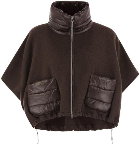 26FW 에르노 A 셰이프 리조트 쇼트 판초 GI00042DR333958810 BROWN