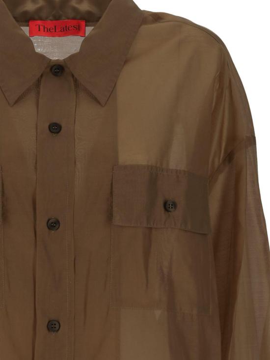 26SS 더 레이티스트 블라우스 TLW04010T0161ABTPT0032 BROWN - THE LATEST