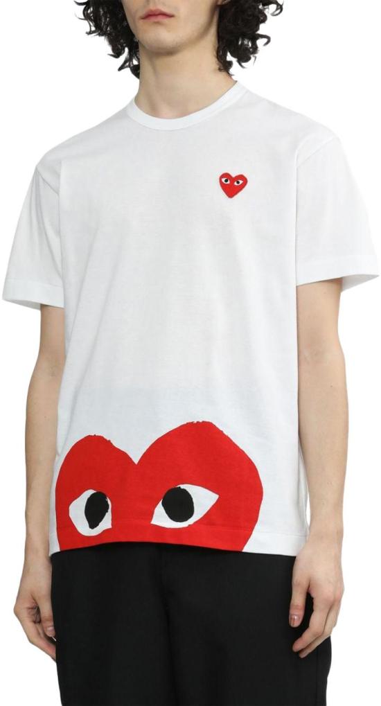 25FW 꼼데가르송 반팔 티셔츠 AXT034D1 WHITE - COMME DES GARCONS