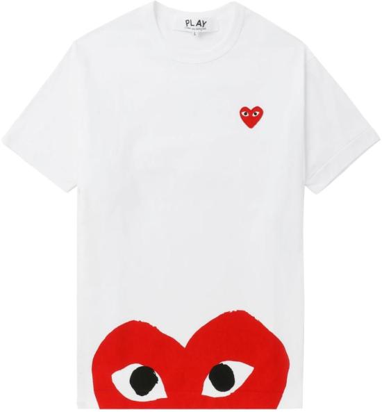 25FW 꼼데가르송 반팔 티셔츠 AXT034D1 WHITE
