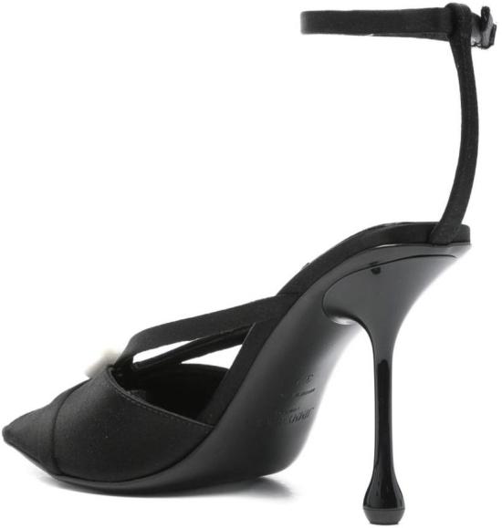 25FW 지미추 힐/펌프스 SIVA95AODBLACKWHITE - JIMMY CHOO