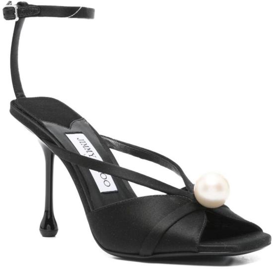 25FW 지미추 힐/펌프스 SIVA95AODBLACKWHITE - JIMMY CHOO