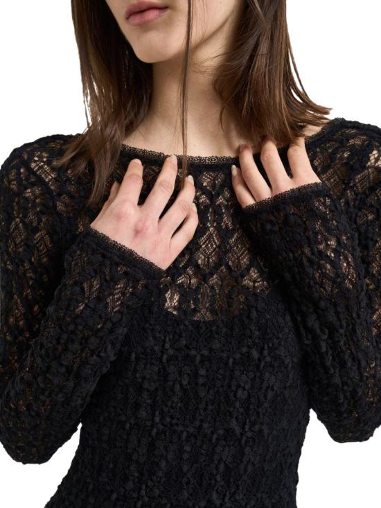 26SS 포르테포르테 미디 원피스 14896MYDRESSNOIR BLACK - FORTE FORTE