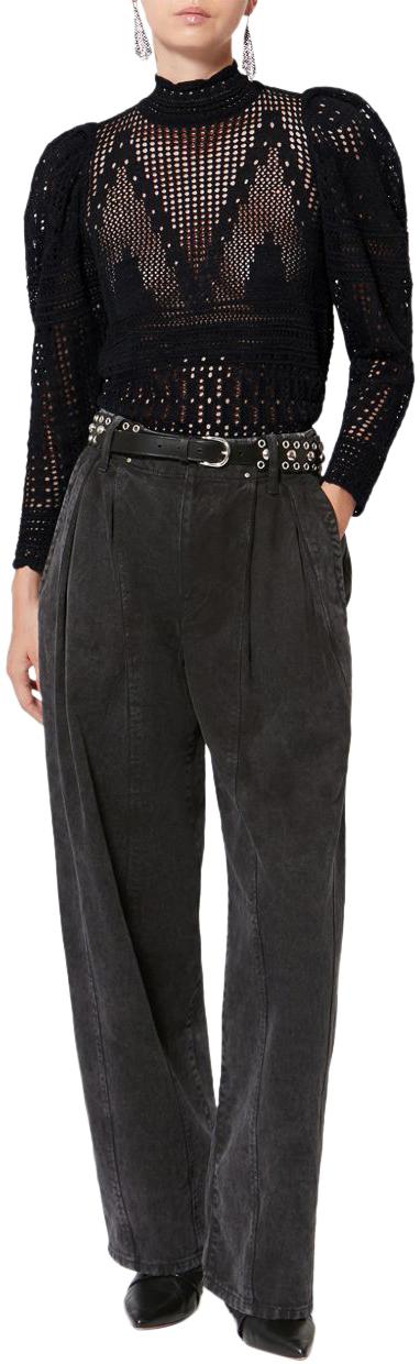 26SS 이자벨마랑 반팔 티셔츠 PU0841FAD1L08I01BK BLACK - ISABEL MARANT